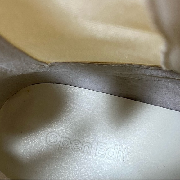 Open Edit Mya White Faux Leather Lug Sole Chelsea Boot 8M - Picture 13 of 15